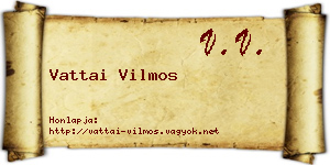 Vattai Vilmos névjegykártya